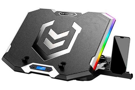 Ice Cooler RGB Laptop Cooler with Removable Phone Stand | Gadgetsin