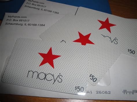 Obstacles and Glories: Macy's Gift Cards from Mypoints