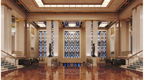 Art deco hotel lobby, 3D Library - 3D scenes interior architecture