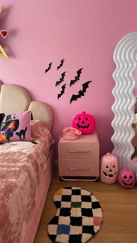 Pink Aesthetic Halloween Room Decor | Fall Decorations | Spooky Season ...