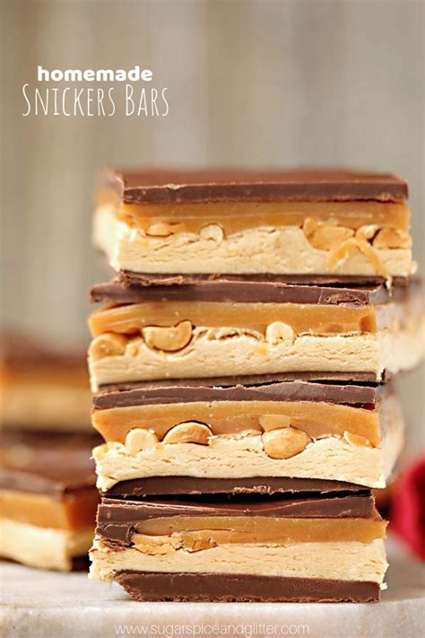 A super simple and delicious recipe for Homemade Snickers! If you have a snickers fan in your ...