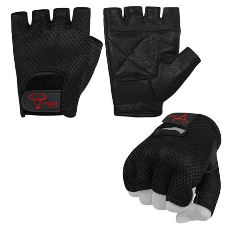 Men Workout Leather Gym Gloves Weightlifting Padded Gloves Fitness ...