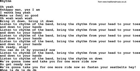 Bruce Springsteen song: Rhythm, lyrics