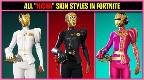 ALL NISHA SKIN STYLES IN FORTNITE CHAPTER 5 SEASON 1 - YouTube