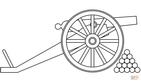 Civil War Cannon coloring page | Free Printable Coloring Pages