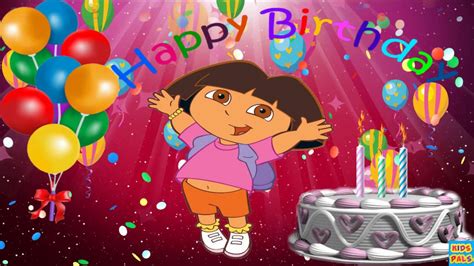 Original Happy Birthday Song ♫♫♫ Birthday Song For Kids with Dora the Explorer - YouTube