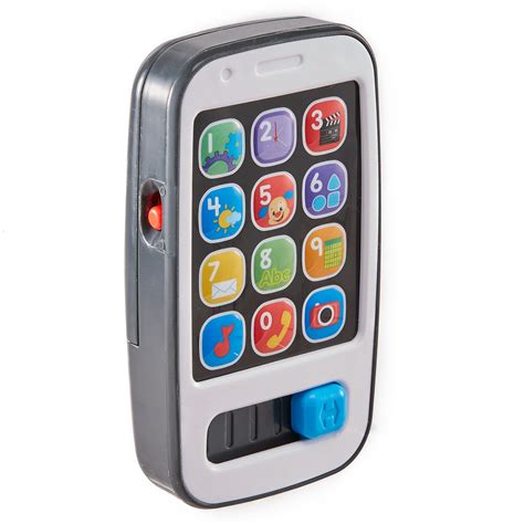 Fisher-Price Laugh & Learn Smart Phone, Gray, Musical Baby Toy ...