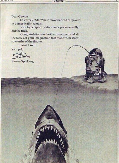 Today in 1977, "Star Wars" surpassed "Jaws" as the highest grossing film of all time in the U.S ...