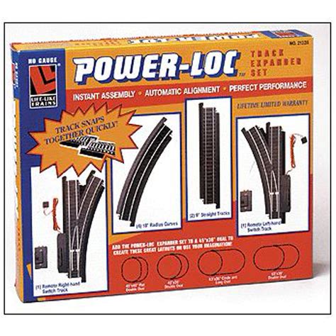 Life Like 21328 HO Power-Loc Steel Track Expansion Set - Walmart.com ...