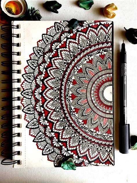 Tri Shaded Mandala Art Notebook - Stoned Santa