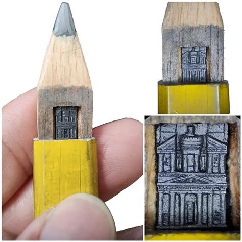 the pencil is made to look like a house