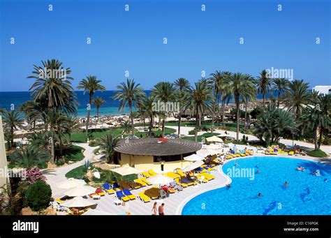 Swimming pool at Hotel Vincci Eden Star, Oasis Zarzis, Djerba, Tunisia, Africa Stock Photo - Alamy