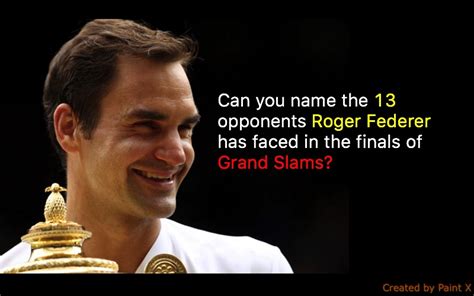 Can you name the opponents Roger Federer has faced in the finals of Grand Slams? - Quiz For Fans