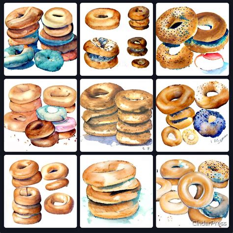 "Bagel art pack" by CinderPress | Redbubble