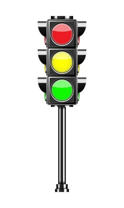 Traffic light isolated on white background, vector illustration 2065009 Vector Art at Vecteezy