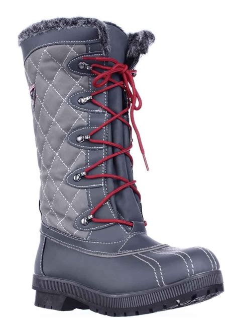 Womens Sporto Camille Waterproof Winter Snow Boots - Grey - Walmart.com