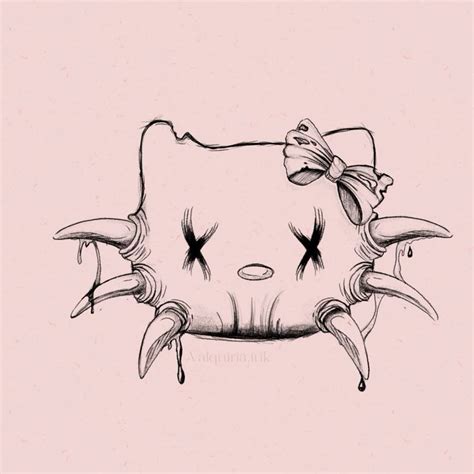 Creepy hello kitty tattoo disign | Hello kitty tattoos, Hello kitty, Hello kitty art