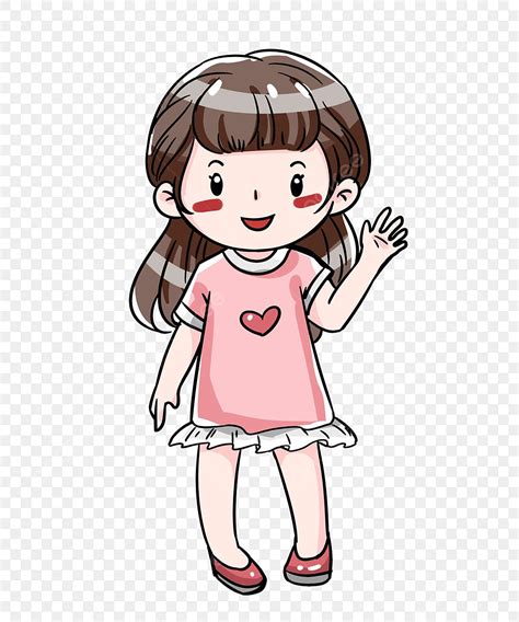 Bambina Saluta, Clipart Di Ragazza, Salutarti, Salutare File PNG e PSD ...