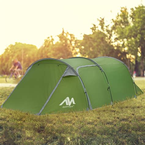 Family 2 Room Tunnel Tent with Vestibule for Camping,iClover 3 Person Ultralight Backpacking ...