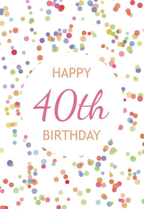 Printable 40th Birthday Card - FreePrintableTM.com | FreePrintableTM.com