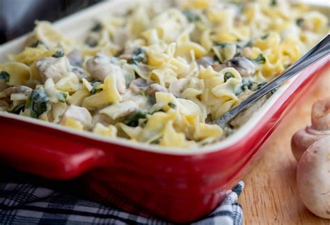 Creamy Chicken, Spinach & Mushroom Casserole - Carrie’s Experimental ...