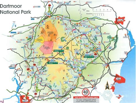 Map of Dartmoor National Park. website: www.dartmoor.gov.uk | Dartmoor national park, Devon ...