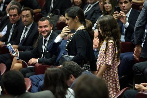 Salma Hayek and Her Family Casually Sat With George and Amal Clooney at an Event With the Pope