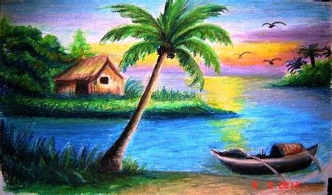 صور رسم منظر طبيعي , مناظر طبيعية | Lindas paisagens, Pintura em telas ...