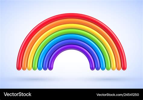 Colorful rainbow arch 3d Royalty Free Vector Image