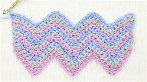 Simple Chevron Crochet Stitch Tutorial - YouTube