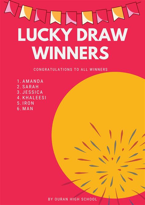 Canva Lucky Draw Poster Template - Etsy