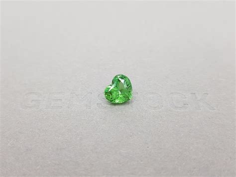 Bright heart cut tsavorite 2.05 ct, Tanzania price $3,800