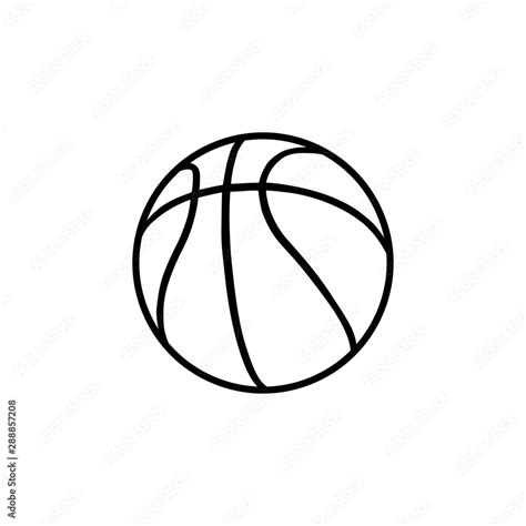 vector basketball icon. basketball ball line icon. black basketball isolated on white background ...