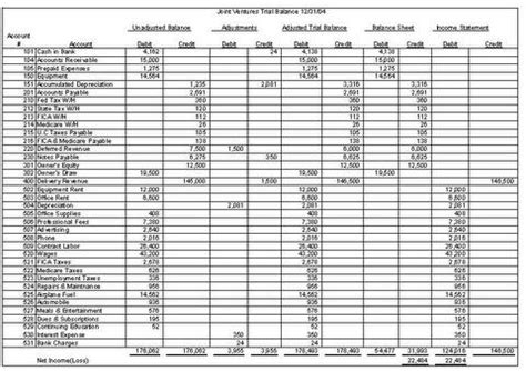 Accountant Lamp Picture: Accounting Worksheet Example