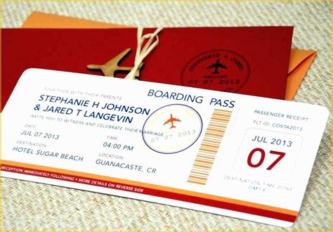 Airline Ticket Invitation Template Free Download Of Birthday Invitations Printable Vector Design ...