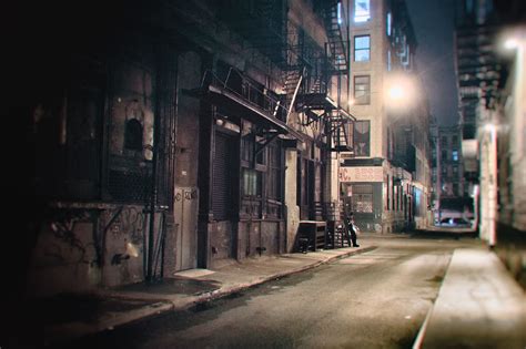 New York City - Night- Alley and Fire Escapes | New york city night ...