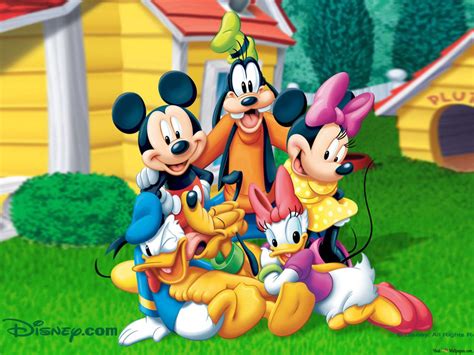 Mickey mouse with friends background 2K wallpaper download