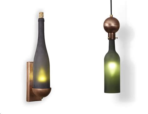 Recycled Wine Bottle Chandelier