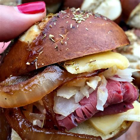 Hot Pastrami Sliders Recipe - Reluctant Entertainer