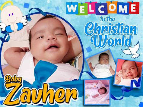 christening tarpaulin design for baby boy