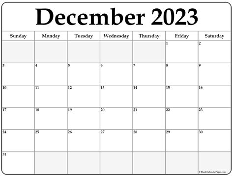 December 2023 Calendar Free Printable With Holidays - IMAGESEE