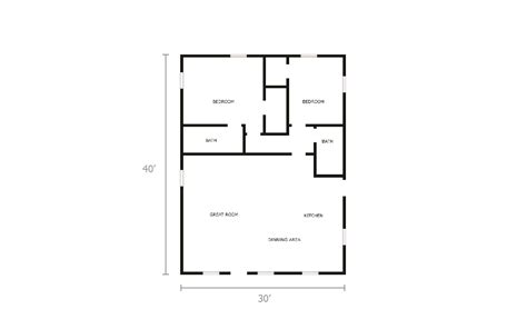 Barndominium Floor Plans 30X40 - floorplans.click