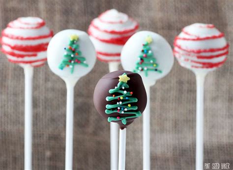 Simple Christmas Tree Cake Pops • Pint Sized Baker