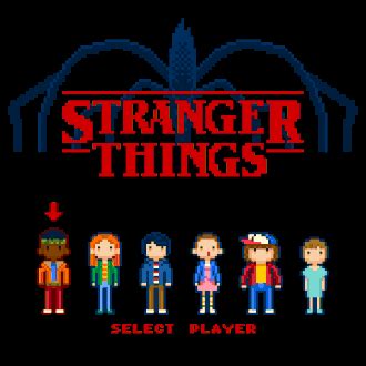 Stranger Things Kids As 8-Bit Video Game Characters