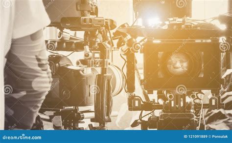 Film Crew Production Equipment Stock Image - Image of industry, broadcast: 121091889