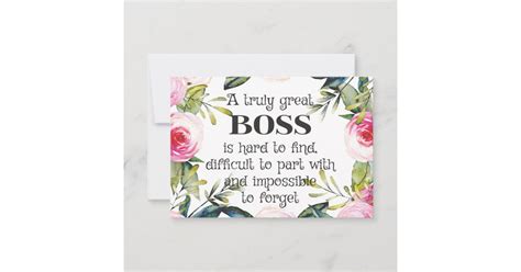 Happy Boss's Day Boss Appreciation Thank you card | Zazzle