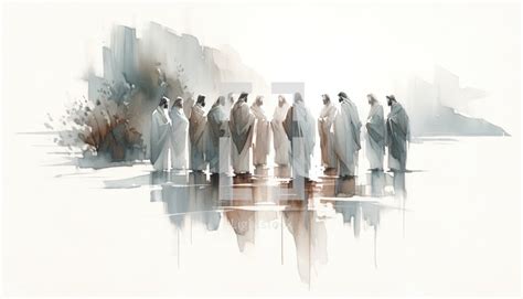 Disciples of jesus christ. watercolor biblical... — Photo — Lightstock