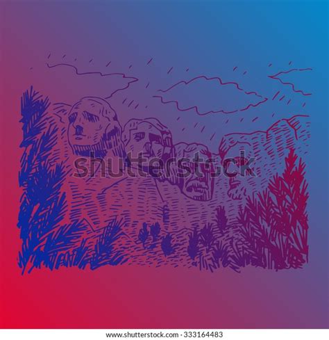 Mount Rushmore National Memorial South Dakota Stock Vector (Royalty Free) 333164483 | Shutterstock