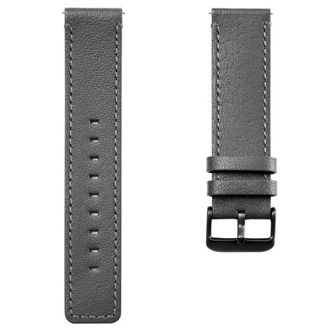 Grey Leather Watch Strap with Black Buckle | In stock! | Lucleon