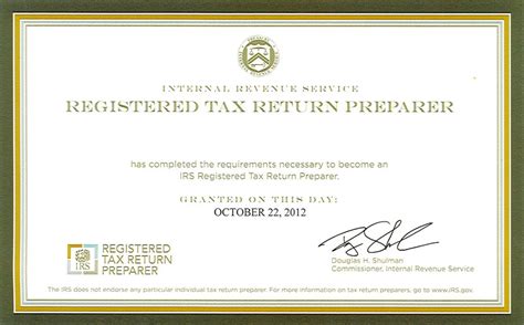 Registered Tax Return Preparer Registered Tax Return Preparer Certification – GPS Financial ...